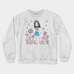 Cute fashion girl Crewneck Sweatshirt